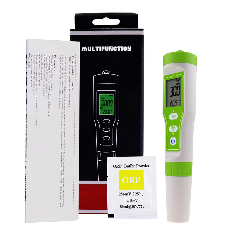 Digital ORP Meter with Automatic Calibration & ORP Buffer Powder (ORP Meter)