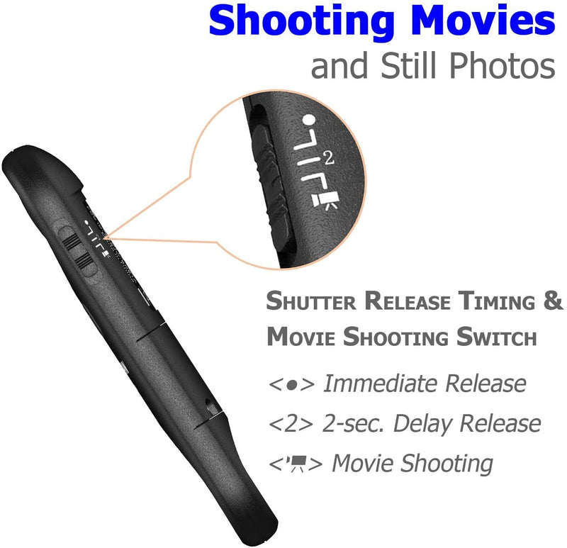 PHOLSY Wireless Remote Control Compatible with Canon EOS 90D, 850D, EOS R, EOS RP, 200D, 200D II, 250D, 6D Mark II, 77D, 800D, EOS M6 Mark II, M50, M200, G5X Mark II, G7X Mark III, SX70 HS