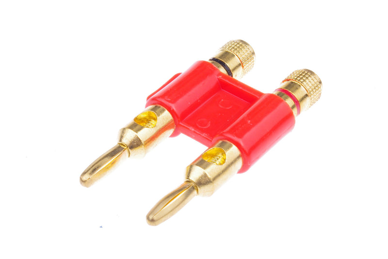 SMAKN 1 Pair Dual Copper Speaker Banana Plugs - Black&Red