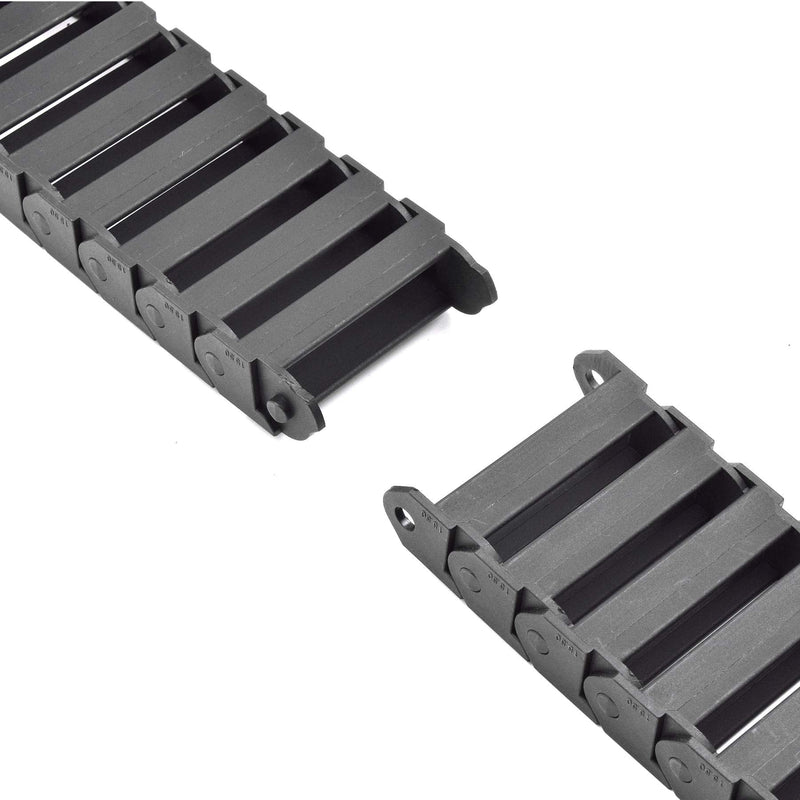 [AUSTRALIA] - Plastic Drag Chain Cable Carrier Closed Type with End Connectors R28 15 x 50mm L1000mm for Electrical CNC Router Machines 