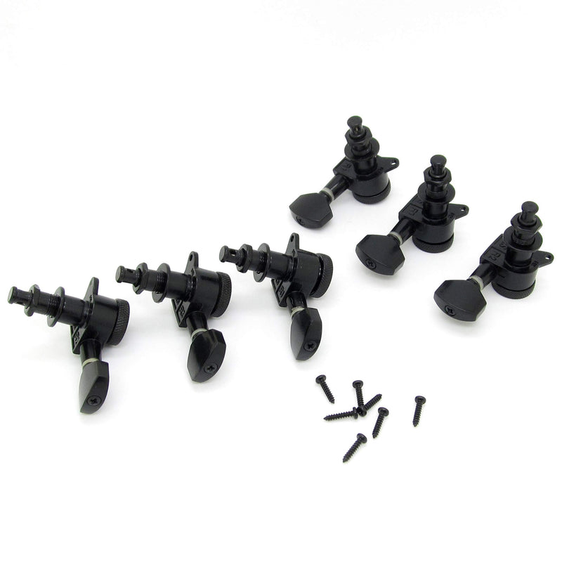 Acoustic Guitar String Tuning Pegs Tuners Keys Machine Heads Balck Set of 6R Parts M