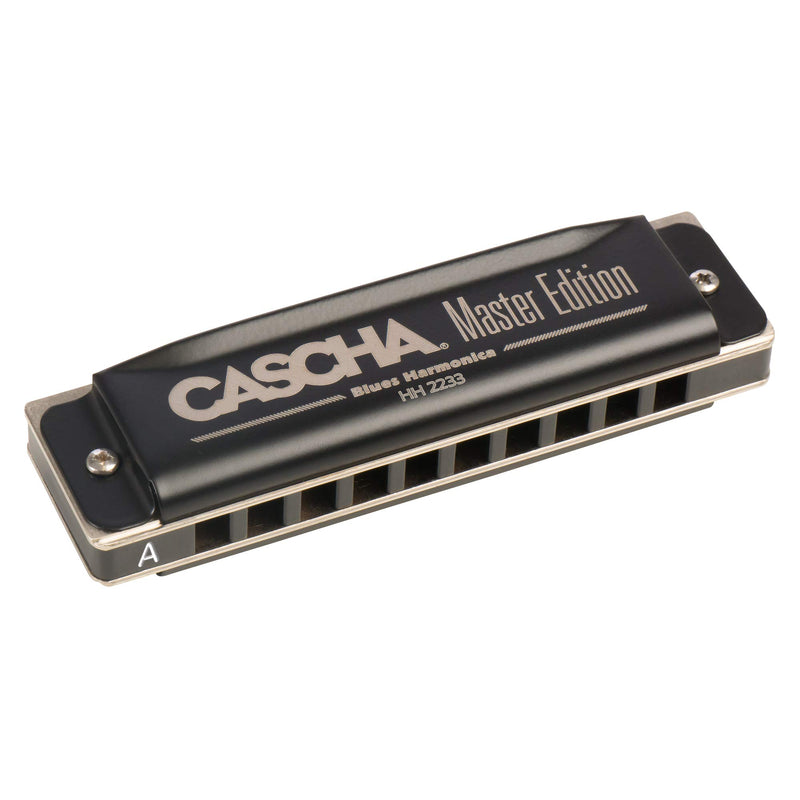 CASCHA Master Edition Blues Harmonica, high-quality harmonica in A-major with soft case and care cloth, blues organ