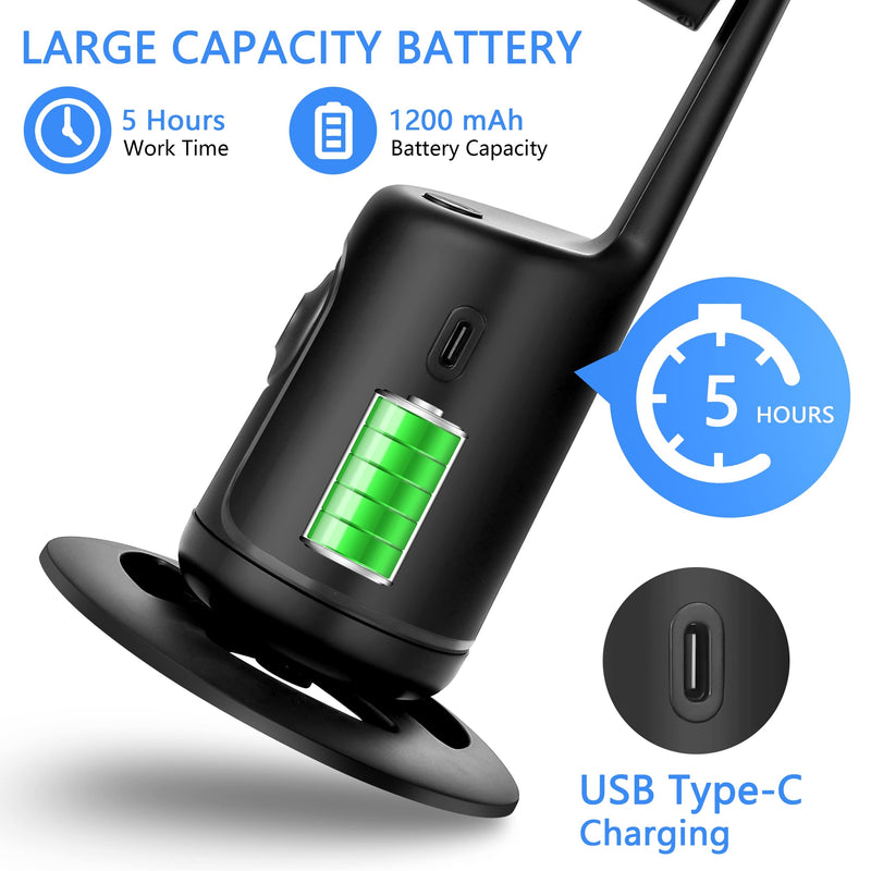 [AUSTRALIA] - Auto Face Tracking Tripod, 360° Rotation Face Body Phone Camera Mount Smart Shooting Phone Tracking Holder with Remote Selfie Stick, No App, Gesture Control, Smart Shooting Holder for Vlog, Tiktok Black 