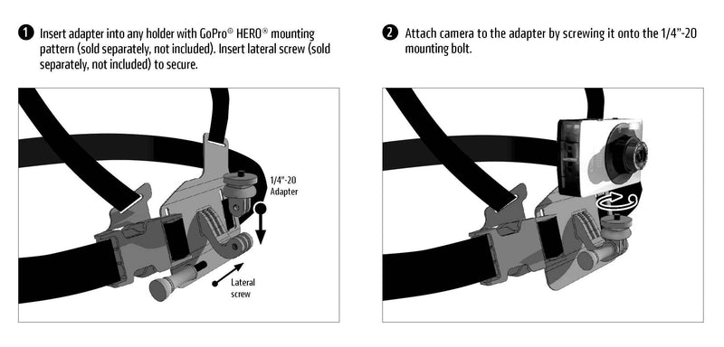Arkon GoPro HERO Mount Connection to 1/4 inch 20 Camera Mount Adapter Standard Packaging