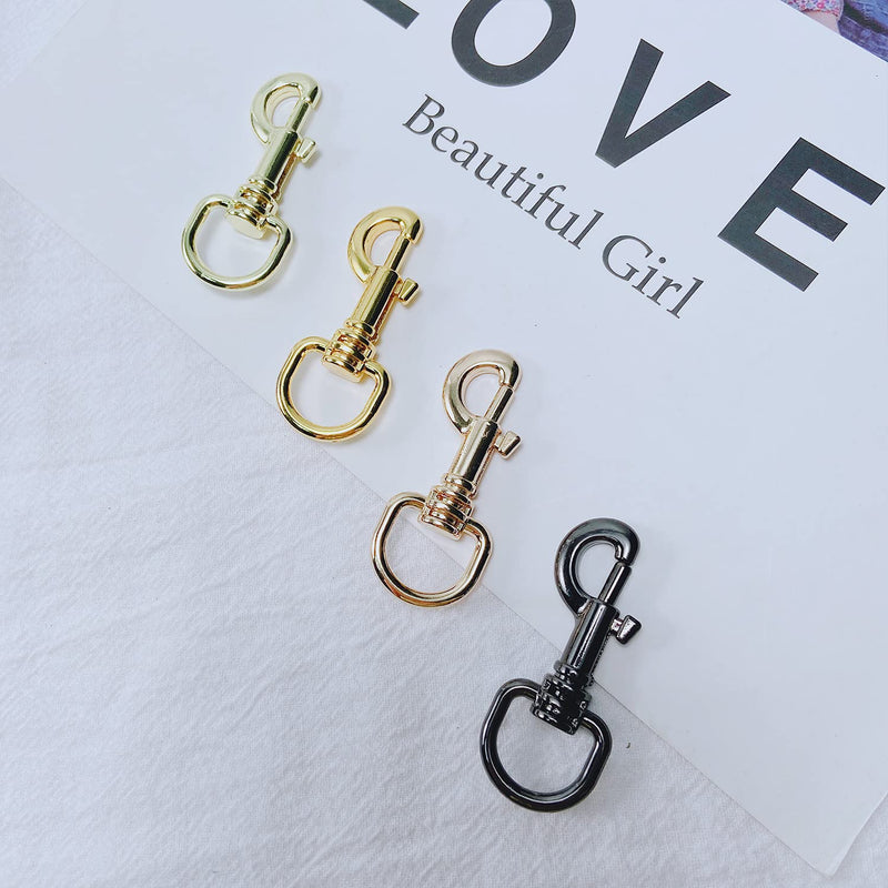 willikiva 10 Pcs 5/8" Steel Swivel Clasps Hooks Bolt Snap Hook Multipurpose Pet Leash Flag Pole Key Chain Clothlines(Gold-2) Gold-2