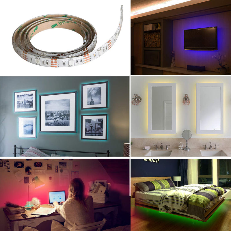 [AUSTRALIA] - SUMAITEC Waterproof LED RGB Strip Lights with Battery Box, Multi-Color with Remote Control, Battery Powered, Length to Select: 50cm/ 1m/ 2m, for Home and Outdoor 