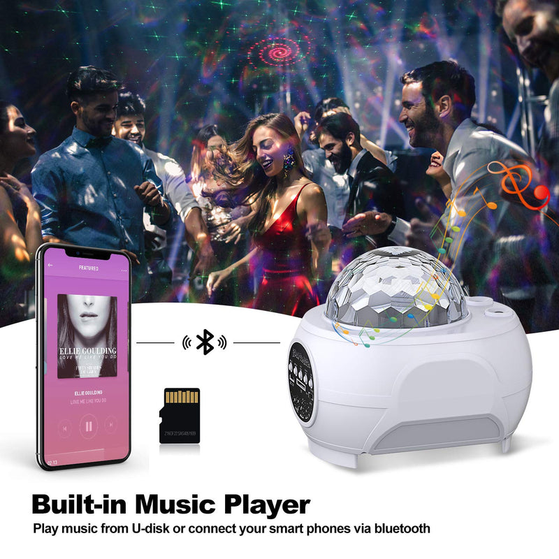 [AUSTRALIA] - Matone Star Projector with LED Nebula Cloud, 3 in 1 Starry Night Light Projector Built-in Bluetooth Speaker for Kids Adults Bedroom/Game Room/Party/Home Theater, Galaxy Projector with Remote Control 