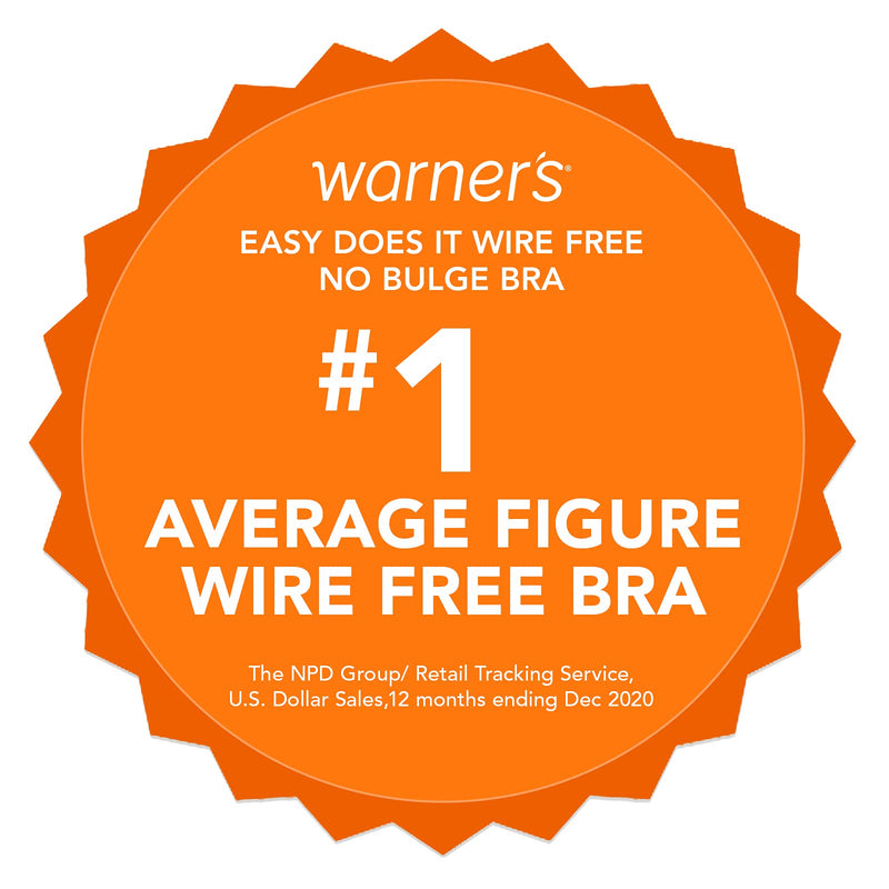 Warner's Women's Easy Does It No Bulge Wire-Free Bra X-Small Butterscotch