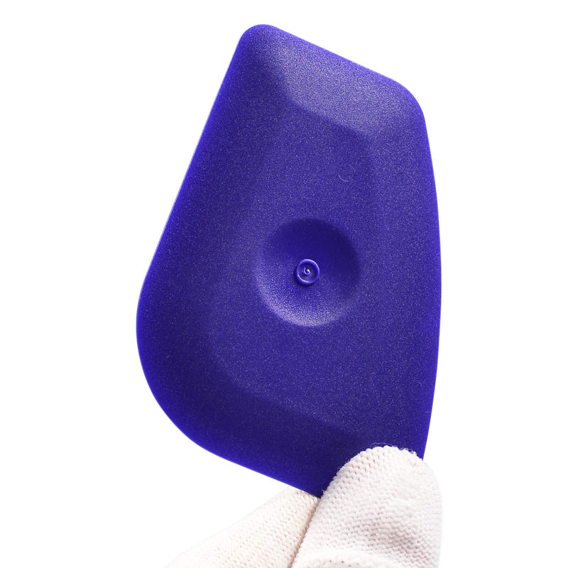 AHCHAY Small Handy Plastic Scraper Flexible Card Round Edge for Home Universal Cleaning Squeegee, Pack of 4