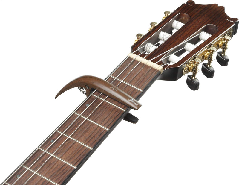 Ibanez ICGC10W Guitar Capo - For Acoustic, Electric and Classical guitar - Single-handed operation - Wood effect.