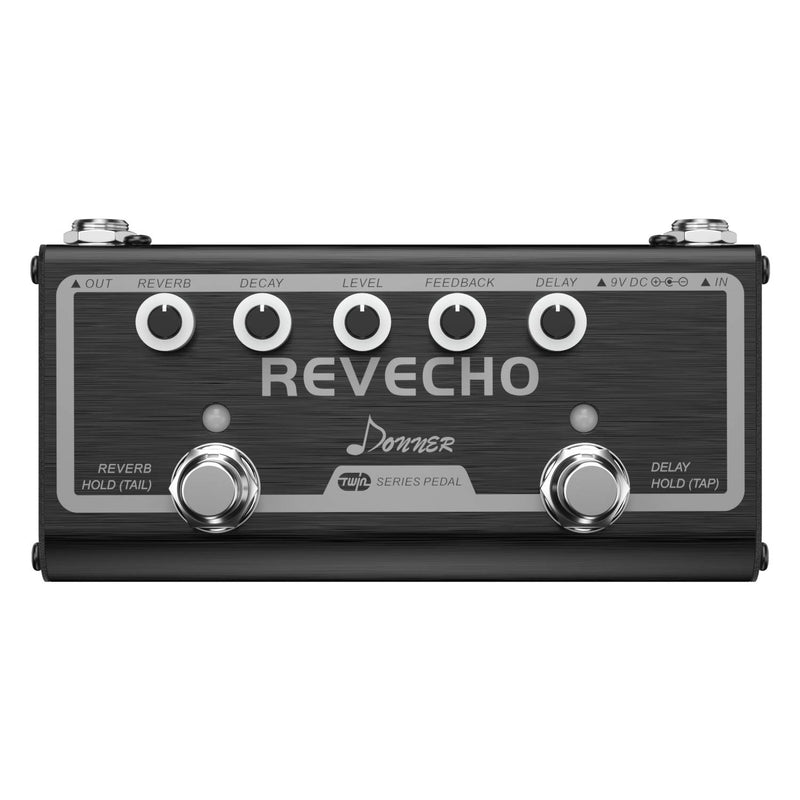 [AUSTRALIA] - Donner Revecho Guitar Effect Pedal 2 Mode Delay and Reverb Effects Pedal 