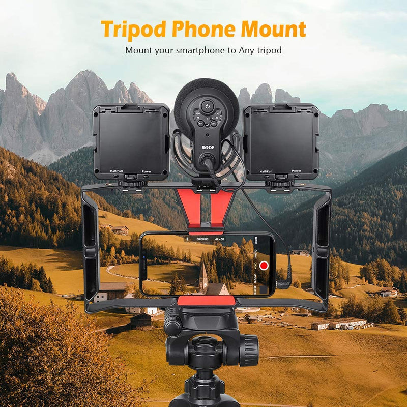 Zeadio Smartphone Video Rig, Grip Stabilizer Cellphone Tripod Mount Holder, Fits for All iPhone and Android Smartphones 1. Standard Version