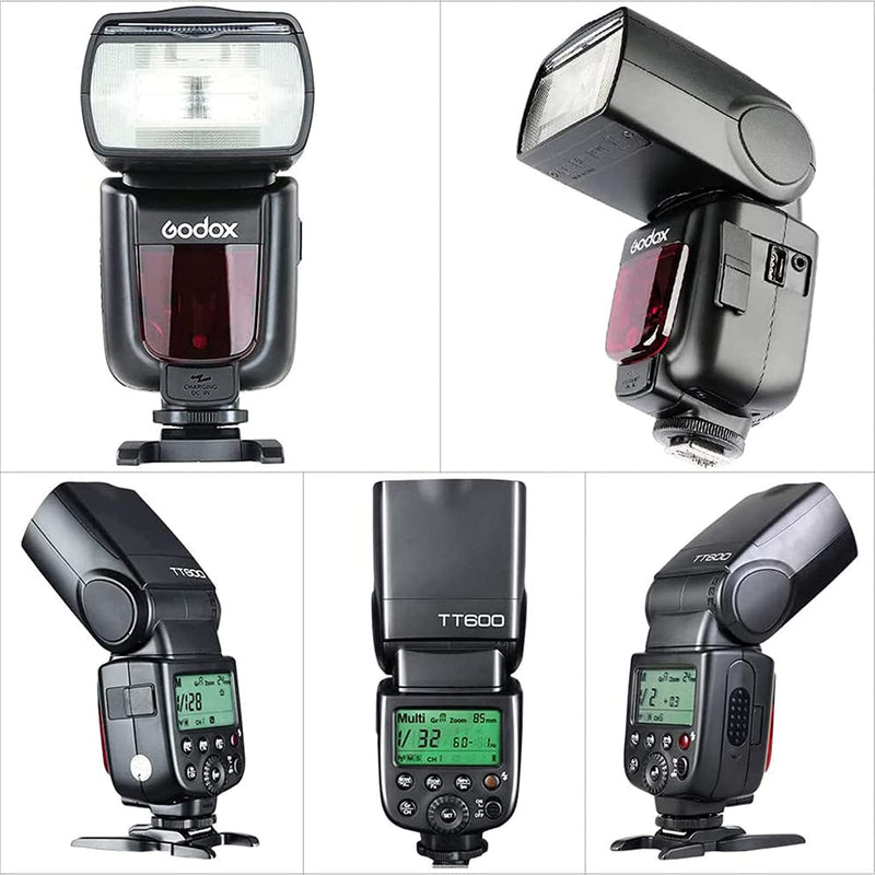 GODOX TT600 External Flash for Canon/Nikon/Pentax/Olympus/Fuji and Other DSLR Camera with Standard Hotshoe, GN60 High Output, Wireless Trigger Support