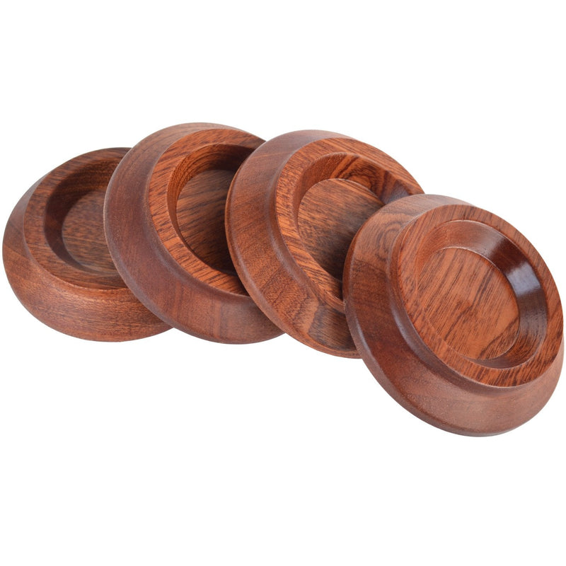 Upright Piano Caster Cups,Solid Wood Furniture,Piano Caster Cups - Non-Slip & Anti-Noise Foam (Sapele wood) Sapele wood