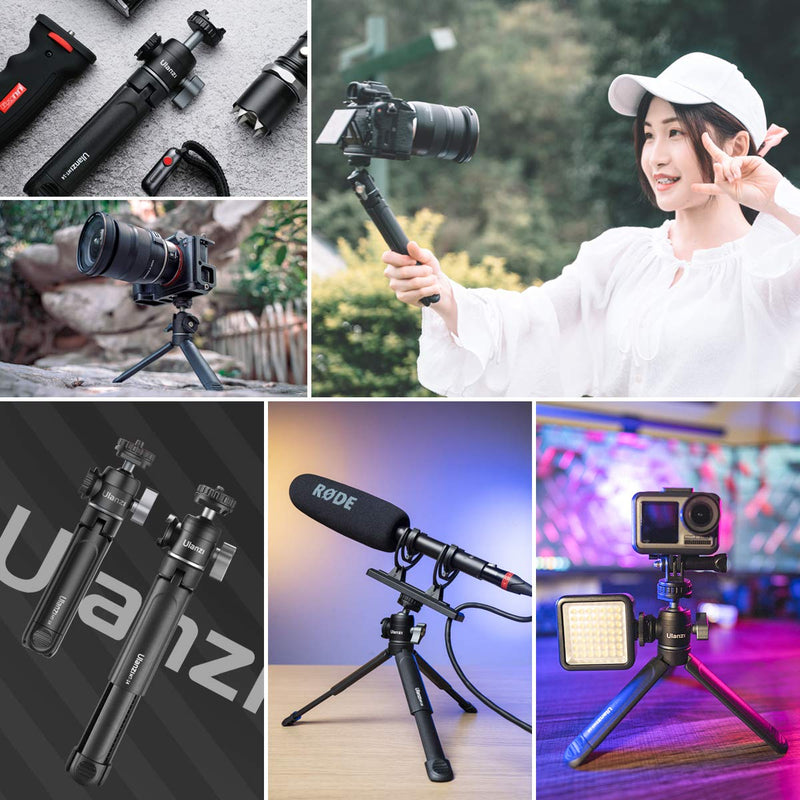 ULANZI MT-14 Extension Tripod, Mini Selfie Stick Tripod Stand Handle Grip for Canon G7X Mark III Sony RX100 VII A6400 A6600 Cameras Vlogging