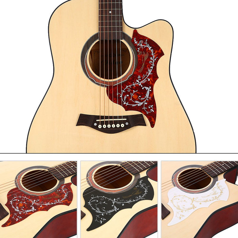 Dilwe Self-adhesive Guitar Pickguard, Scratchplate Replacement Parts for 41" Folk Guitar Black