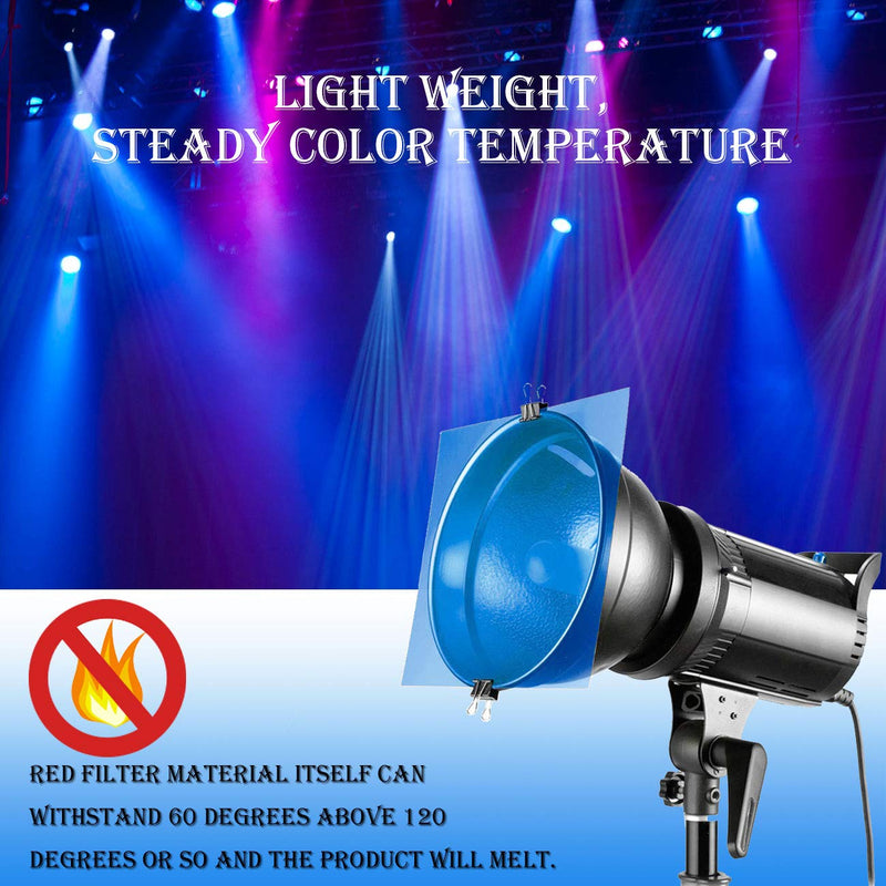 10 Pieces Transparent Blue Correction Lighting Gel Filter - Gel Light Filter Plastic Sheet, 8.5 x 11-Inches