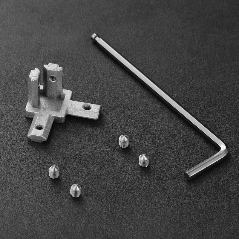 8 Pcs 2020 Series 3-Way End Corner Bracket Solid Connector with M4x 5mm Screws for 6mm Slot Aluminum Profile Accessories(Silver) 8 Sets Silver for 2020 Series 3-way end connectors