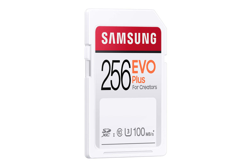 SAMSUNG EVO Plus SDXC Full Size SD Card 256GB (MB SC256H) (MB-SC256H/AM)