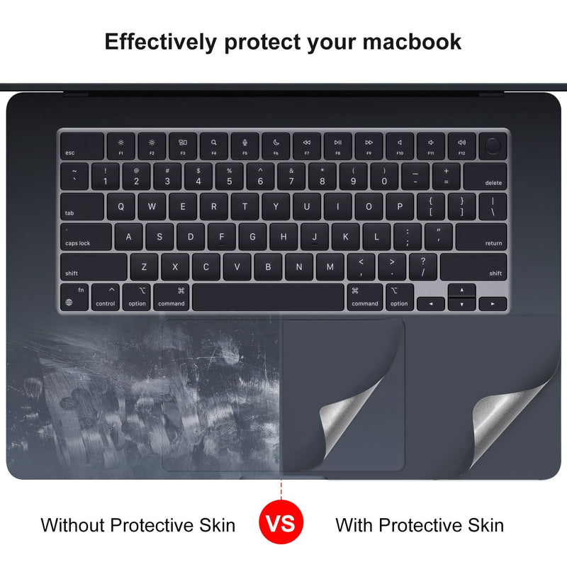 Palm Rest Cover for 2023 Apple MacBook Air M2 Chip 15.3 Inch A2941 Laptop, MacBook Air 15 Trackpad Protector, MacBook Air M2 Wrist Rest Protective Skin Stickers Decals - Midnight MacBook Air 15.3" A2941(2023+)