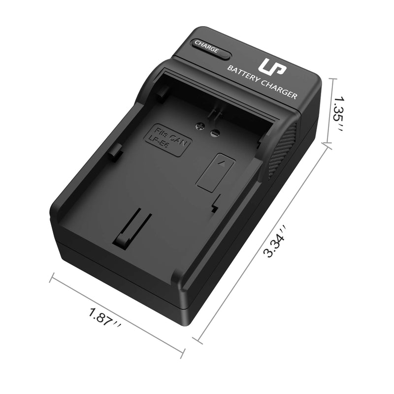 LP-E6 LP E6N Battery Charger, LP Charger Compatible with Canon EOS 90D, 80D, 70D, 60D, 60DA, 7D Mark II, 7D, 6D Mark II, 6D, 5D Mark IV, 5D Mark III, 5D Mark II, 5DS, 5DS R, R5, R6 DSLR Cameras & More Basic Charger