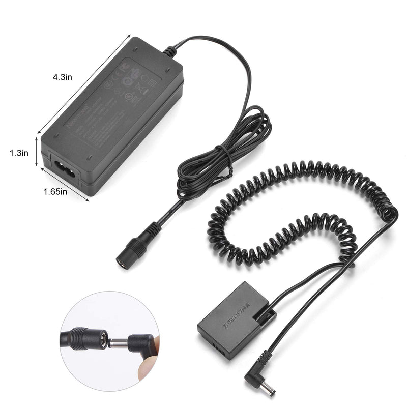 Newmowa LP-E17 Replacement Dummy Battery AC Power Supply Adapter and DC Coupler Charger Kit for Canon EOS 77D, 200D, 750D, 760D, 800D, 850D, M3, M5, M6, RP Camera