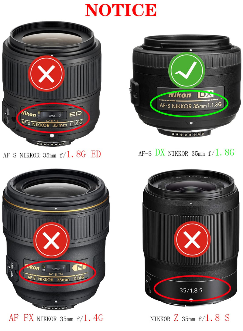 52mm Lens Cap Cover for Nikon AF-S DX NIKKOR 35mm f/1.8G,Compatible for Canon RF 35mm f/1.8 is,[2 Pack] HUIPUXIANG