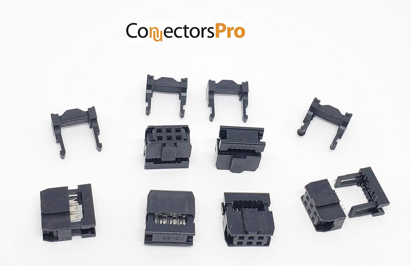 Pc Accessories 50-Pack IDC 2X3 6 Pins 0.1" 2.54mm Dual Row Sockets for Flat Ribbon Cable, 6P FC Female Connectors