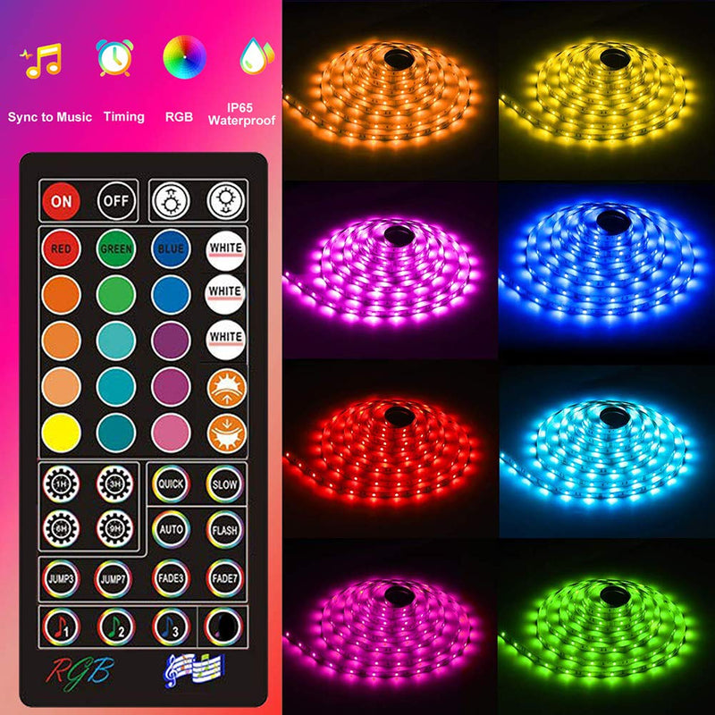 [AUSTRALIA] - LED Strip Lights Sync to Music,UMICKOO 10M/32.8 feet Flexible Strip Light SMD 5050 RGB 300 LEDs with Remote Controll, Multi-Color Changing Light Strips for Ceiling Bar Counter Cabinet Decoration 