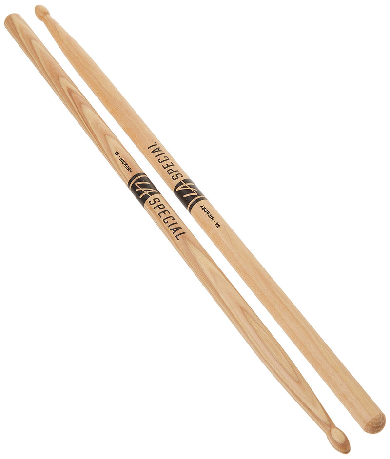 LA Specials 5A Hickory Drumsticks, Oval Wood Tip, Three Pairs Classic