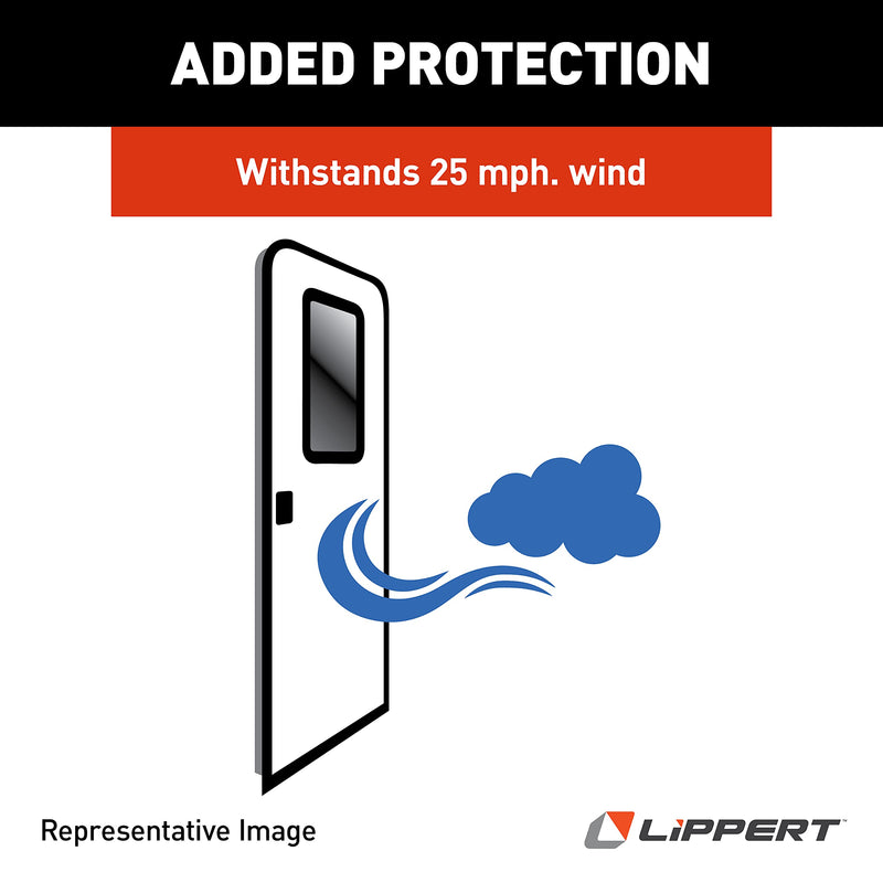 Lippert RV Entry Door Friction Hinge Kit for 5th Wheel, Travel Trailer and Motorhome White