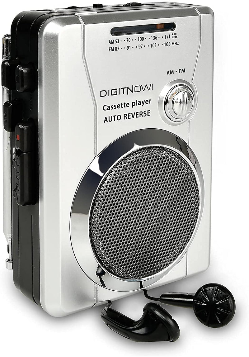 DIGITNOW! AM/FM Pocket Radio Cassette Player, Portable Personal Voice Audio Cassette Recorder Cassette Walkman Player Built-in Speaker