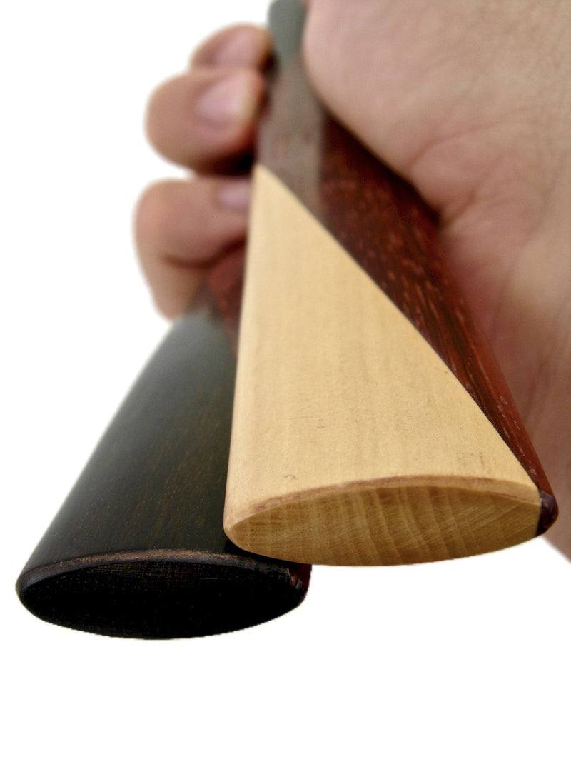 Pea Patch Minstrel-style Laminated “Tri-tone” Ebony-Padauk-Boxwood Bones (Narrow) Narrow