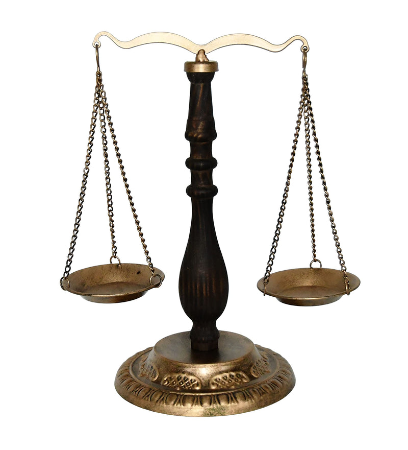 OwlGift Vintage Style Libra Jewelry Display, Scale Tray Cosmetic Organizer, Jewelry Storage, Unique Centerpiece Stand, Lawyer Scale of Justice, Farmhouse Candleholder