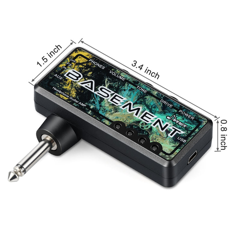 [AUSTRALIA] - Donner Bass Guitar Headphone Amp Basement Pocket FX WAH Rechargeable Mini Practice Amplifier 