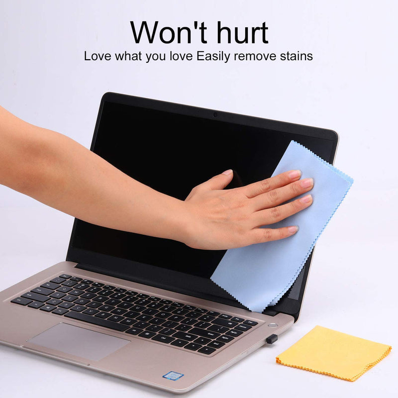 [AUSTRALIA] - Vonper 8 Pack Oversized Microfiber Cleaning Cloths Multicolor Extra Large Glasses Cleaning Cloth for Eyeglasses, Camera Lens, Cell Phones, Laptops, LCD TV Screens and All Lenses & Delicate Surfaces 