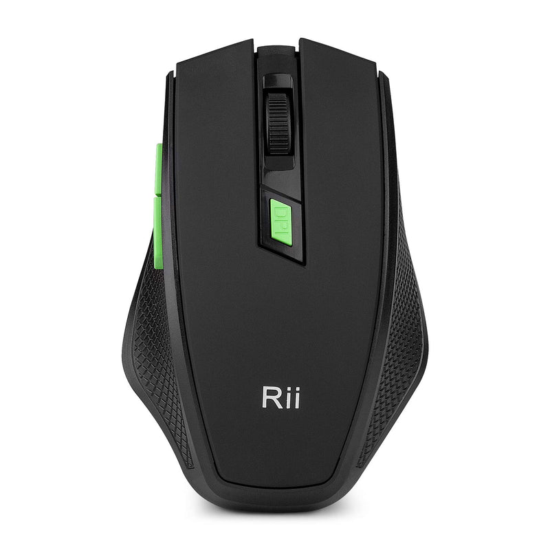 Rii RM103 2.4G Wireless Optical Mouse with 1000 1200 1600 DPI, 6 Buttons，USB Plug & Play，Innovative Design for Notebook, PC, Laptop, Computer, MacBook