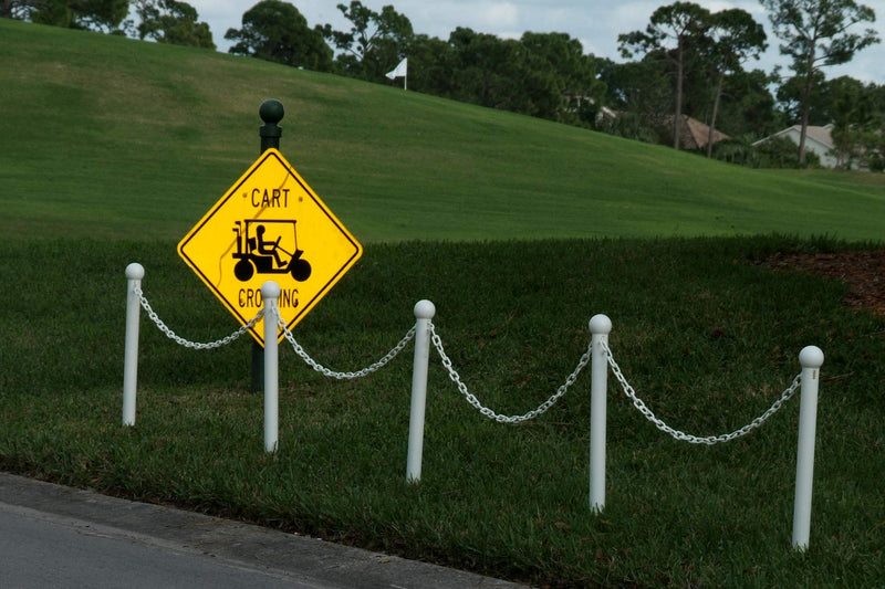 [AUSTRALIA] - Mr. Chain Plastic Barrier Chain, White, 1-Inch Link Diameter, 50-Foot Length (10001-50) 