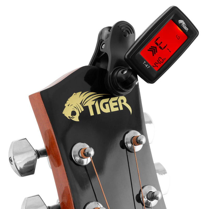 Tiger Guitar Tuner - Clip On Chromatic Tuner T-47