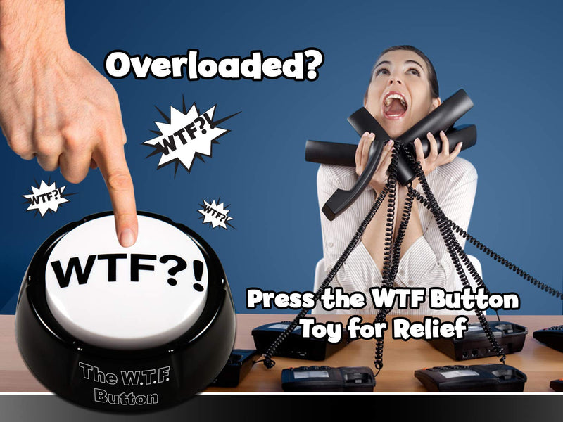 NSFW buttons Original WTF Button - Wonderful WTF?! Adult Audio Insanity, Right on Your Desk!