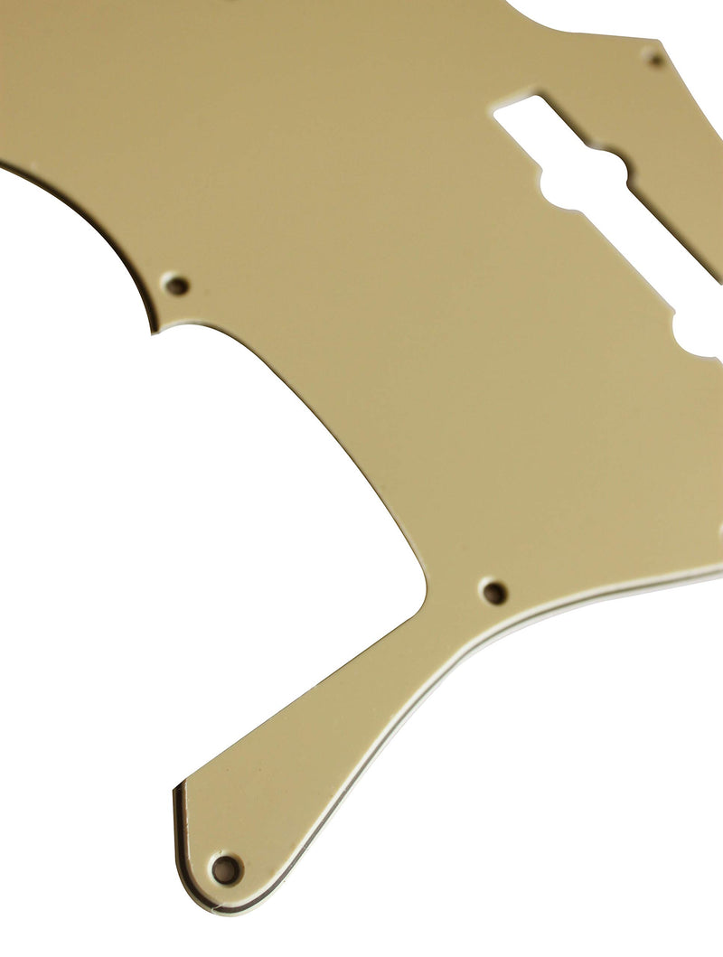 [AUSTRALIA] - For Jazz Bass Guitar 5 String JB Guitar Pickguard Scratch Plate (3 Ply Vintage Yellow) 3 Ply Vintage Yellow 