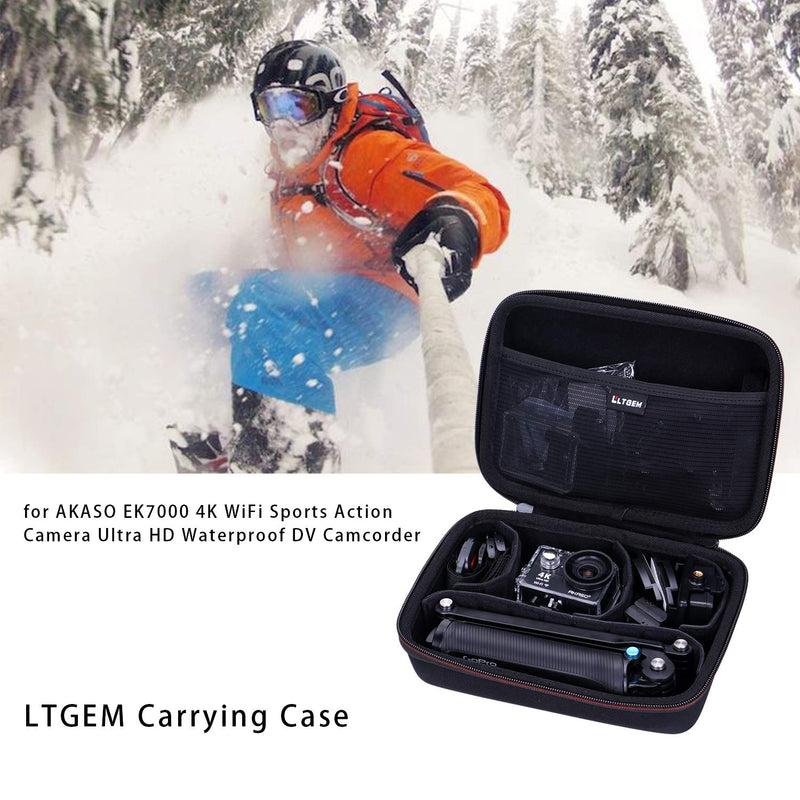 AKASO Camera Case - LTGEM EVA Hard Case for AKASO EK7000/EK7000 Pro, Brave 4/7, V50X/V50 Elite Sports Action Camera (Camera + Mounts + Accessories Case)