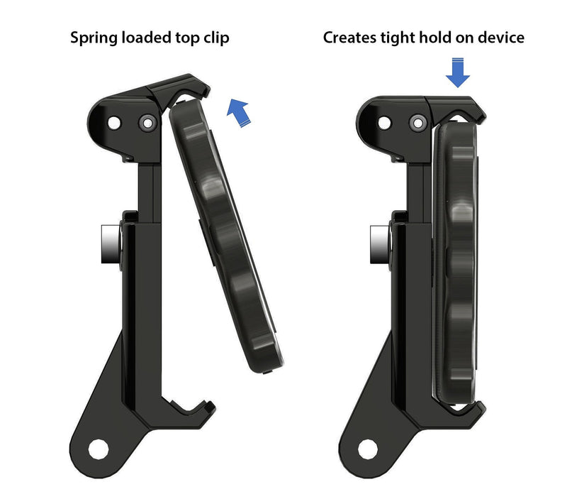 Livestream Gear - Locking Smartphone Mount with Tripod Adapter for Live Streaming, Pictures, or Video Recording. Spring Loaded Smartphone Holder; Fully Adjustable + Wrench. (Phone Clamp & Wrench) Phone Clamp & Wrench