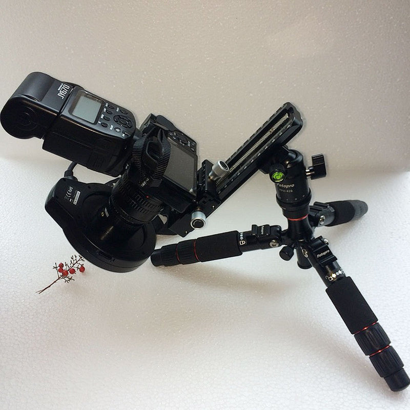Haoge MFR-180 Macro Focusing Rail Rack Slider for Precision Focus Stacking Stack Nodal Slide Macro Close-up Close Up Photography Built-in Arca Swiss Type Quick Release Clamp and Arca Dovetail Groove