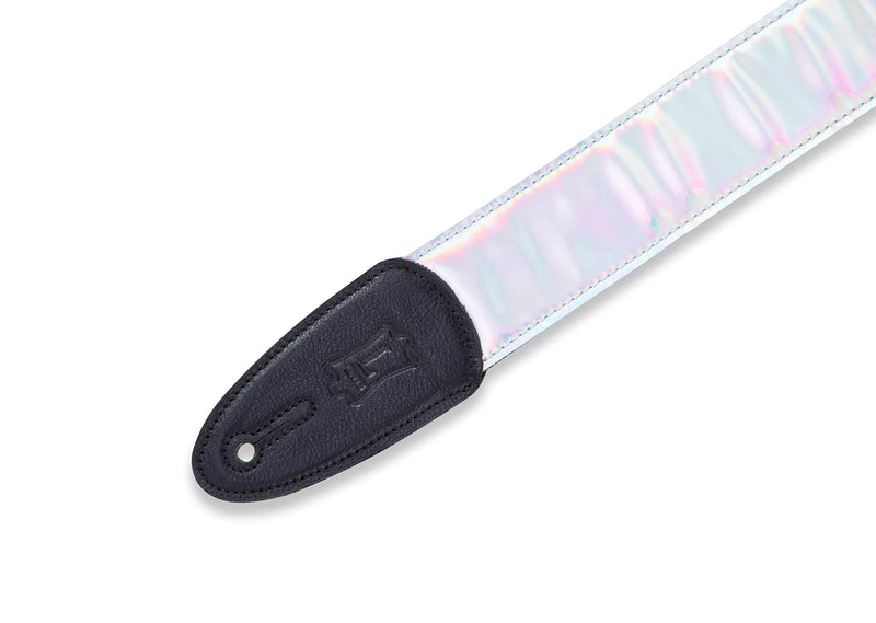 Levy's Leathers 2" Vinyl Guitar Strap Iridescent Design; Irridescent Rainbow (M7SC-SIL)