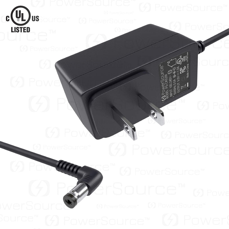 PowerSource 9V 1A UL Listed AC-Adapter for Casio Keyboard AD-5 WK-110 WK-200 WK-210 LK-43 CT-360 CTK-496 CTK-573 CTK-593 CTK-611 CTK-720 CTK-2100 CasioTone Vintage ToneBank Power-Supply-Charger-Cord