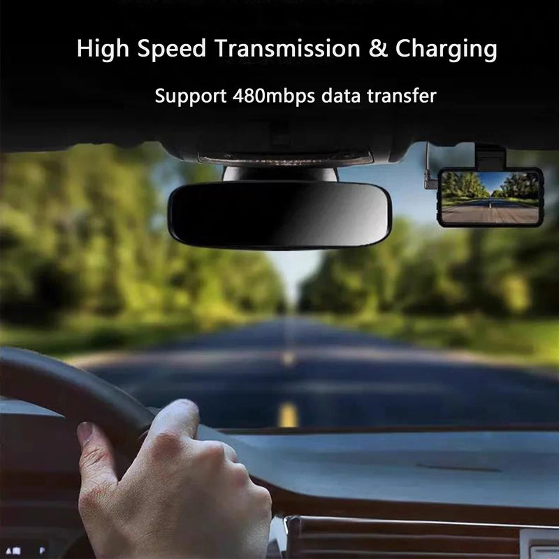 [AUSTRALIA] - CERRXIAN Dash Cam Power Cord, 9.8FT 90 Degree Mini USB Cable, Angle Mini USB B Male to USB A 2.0 Male Data Sync and Charging Cable for Garmin Nuvi GPS,Canon,Dash Cam (3m, Black Left Angle) 3M 