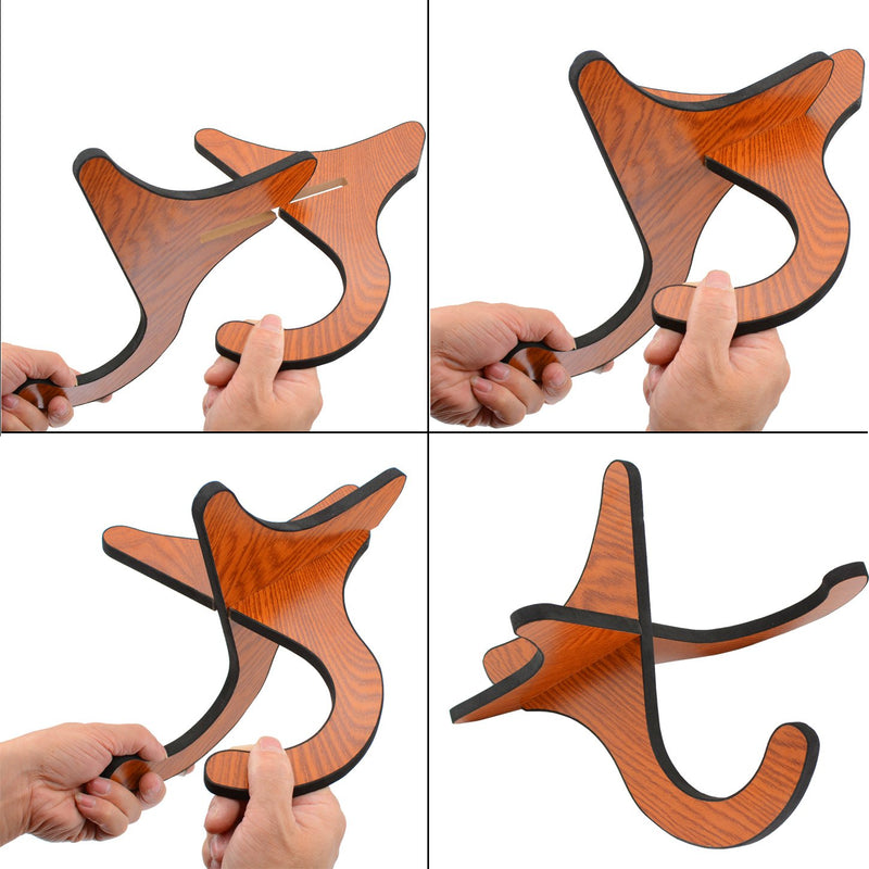 Ukulele Stand Instrument Stand Folding Portable Stand for Mandolins and Violins .(Wood Ukulele Stand)