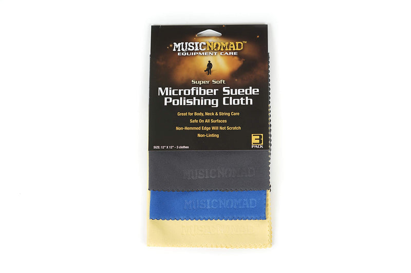 MusicNomad Microfiber Polishing Cloth - 3 Pack (MN203)