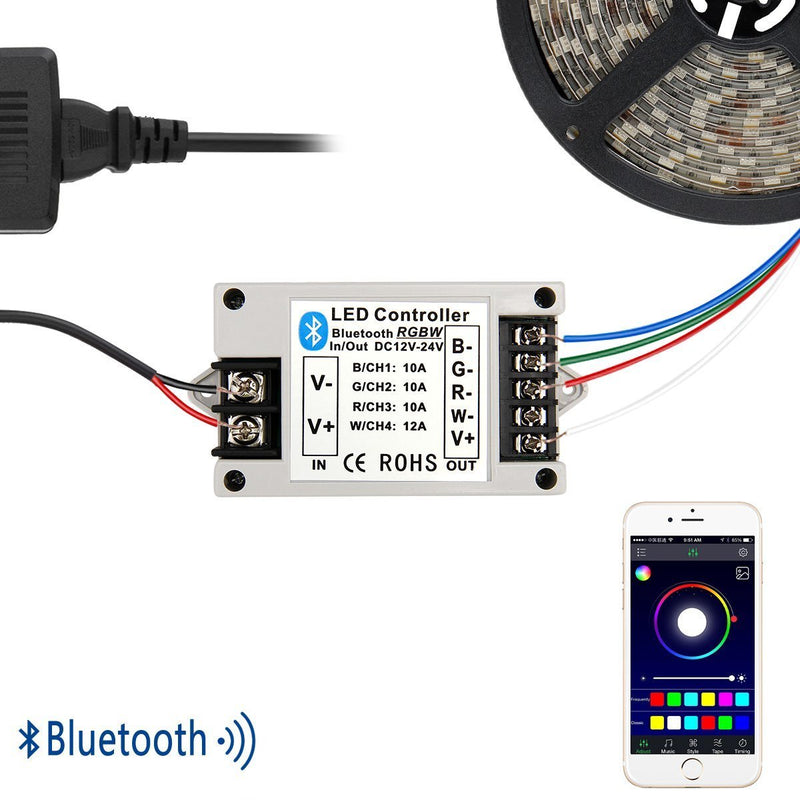 [AUSTRALIA] - EPBOWPT RGB/RGBW LED Strip Light Bluetooth Controller Phone APP Control for 5050 3528 RGB LED Strip Lights (Suitable for iOS & Android System) Bluetooth Rgb/Rgbw Controller 